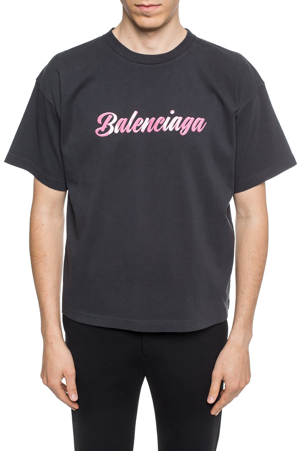 Grey Logo-printed T-shirt Balenciaga - Vitkac TW
